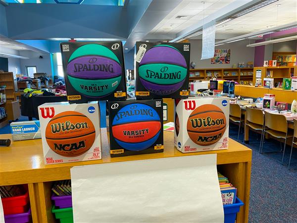 Toys available to parents and families at the Holiday Shop including sports equipment like this!